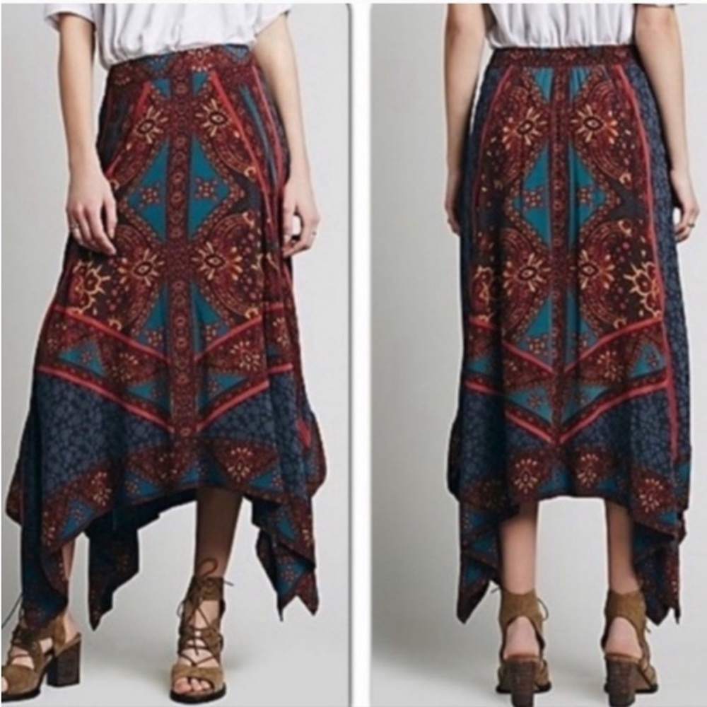 World traveler free People handkerchief skirt